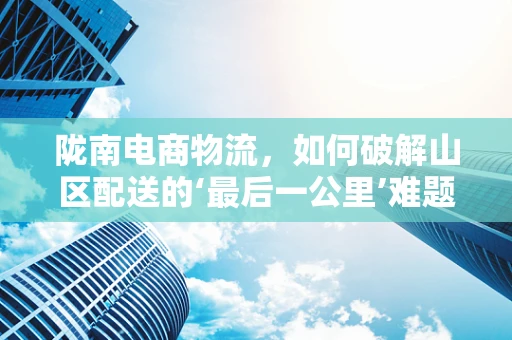 陇南电商物流，如何破解山区配送的‘最后一公里’难题？