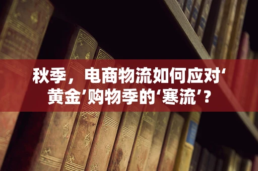 秋季，电商物流如何应对‘黄金’购物季的‘寒流’？