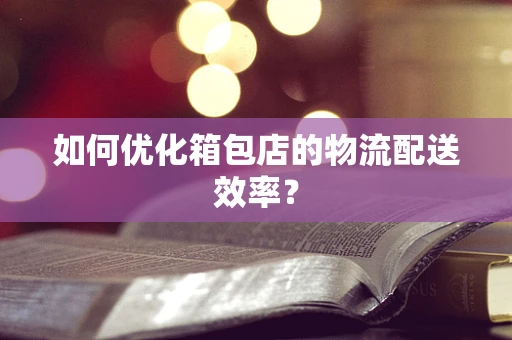 如何优化箱包店的物流配送效率？