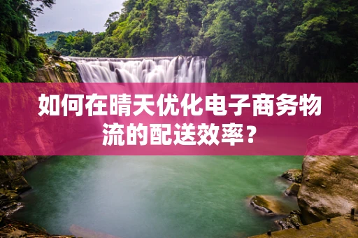 如何在晴天优化电子商务物流的配送效率？