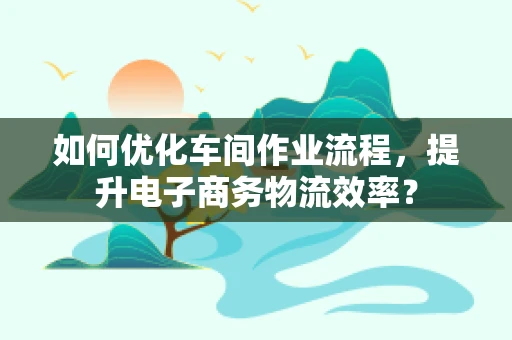 如何优化车间作业流程，提升电子商务物流效率？