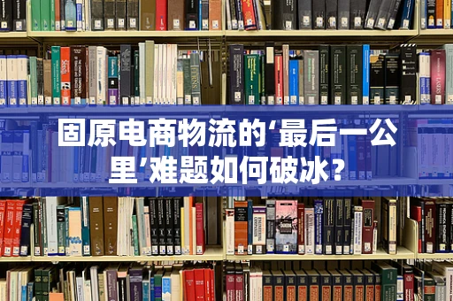 固原电商物流的‘最后一公里’难题如何破冰？