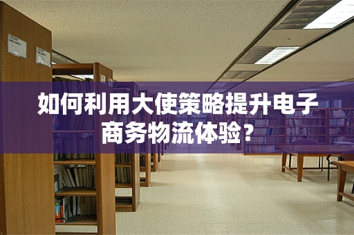 如何利用大使策略提升电子商务物流体验？