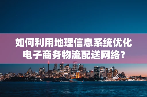 如何利用地理信息系统优化电子商务物流配送网络？