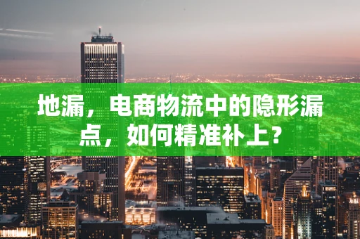 地漏，电商物流中的隐形漏点，如何精准补上？