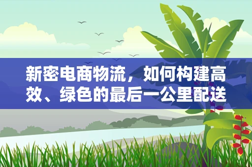 新密电商物流，如何构建高效、绿色的最后一公里配送网络？