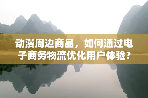 动漫周边商品，如何通过电子商务物流优化用户体验？