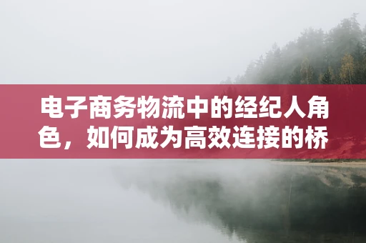 电子商务物流中的经纪人角色，如何成为高效连接的桥梁？
