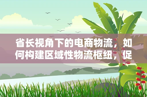 省长视角下的电商物流，如何构建区域性物流枢纽，促进地方经济发展？
