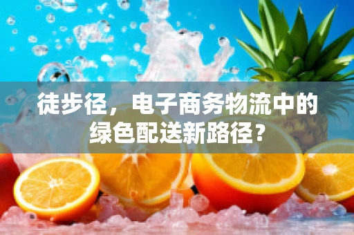 徒步径，电子商务物流中的绿色配送新路径？