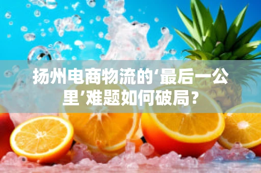 扬州电商物流的‘最后一公里’难题如何破局？