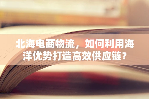 北海电商物流，如何利用海洋优势打造高效供应链？