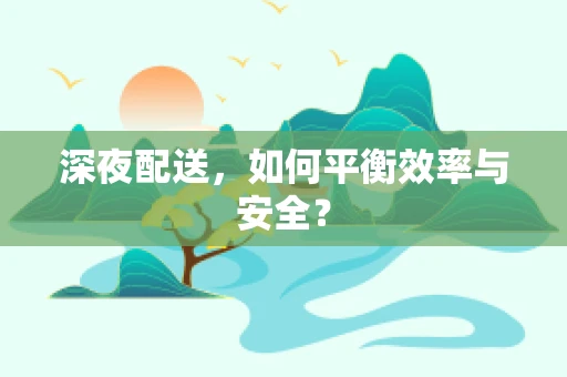 深夜配送，如何平衡效率与安全？