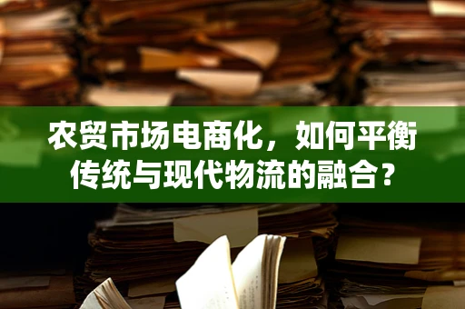 农贸市场电商化，如何平衡传统与现代物流的融合？