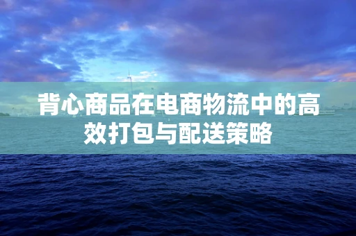 背心商品在电商物流中的高效打包与配送策略