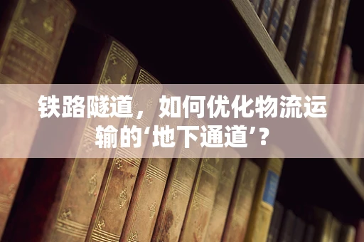 铁路隧道，如何优化物流运输的‘地下通道’？