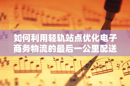 如何利用轻轨站点优化电子商务物流的最后一公里配送？