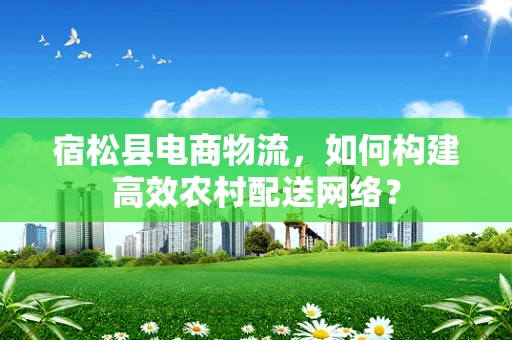 宿松县电商物流，如何构建高效农村配送网络？