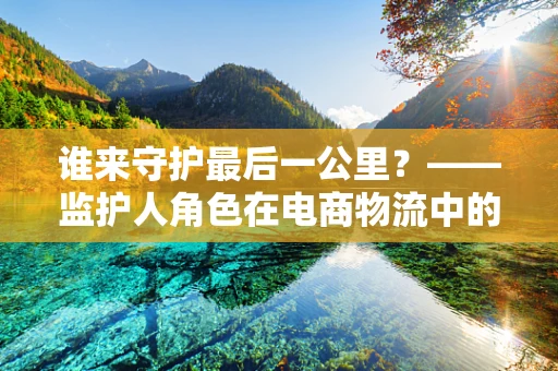 谁来守护最后一公里？——监护人角色在电商物流中的新定义