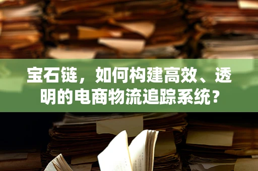 宝石链，如何构建高效、透明的电商物流追踪系统？
