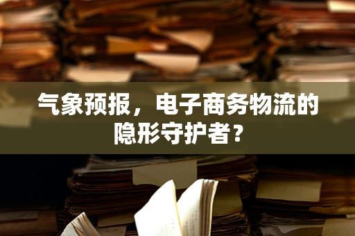 气象预报，电子商务物流的隐形守护者？
