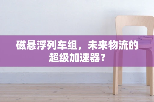 磁悬浮列车组，未来物流的超级加速器？