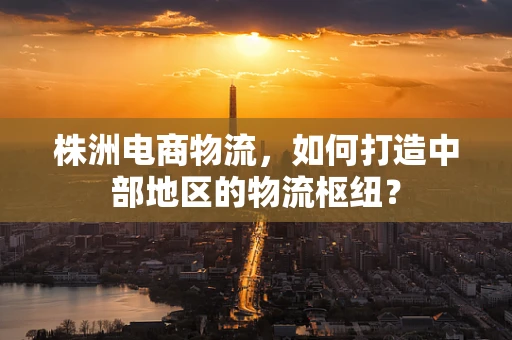 株洲电商物流，如何打造中部地区的物流枢纽？