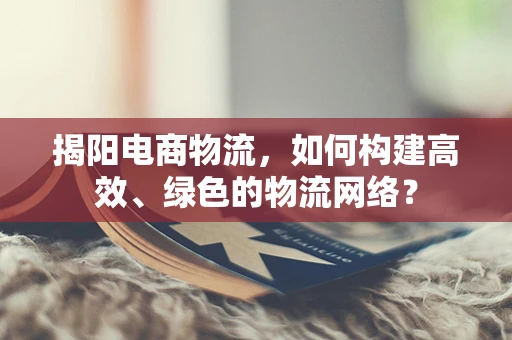 揭阳电商物流，如何构建高效、绿色的物流网络？