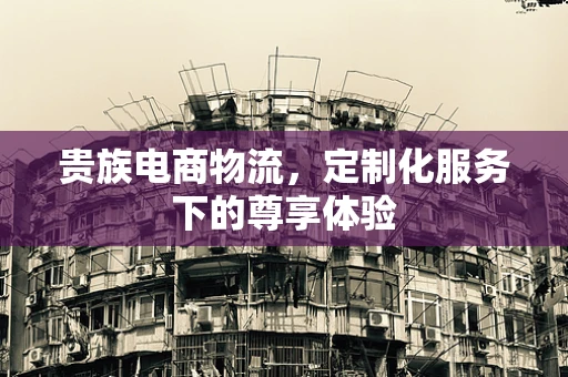 贵族电商物流，定制化服务下的尊享体验