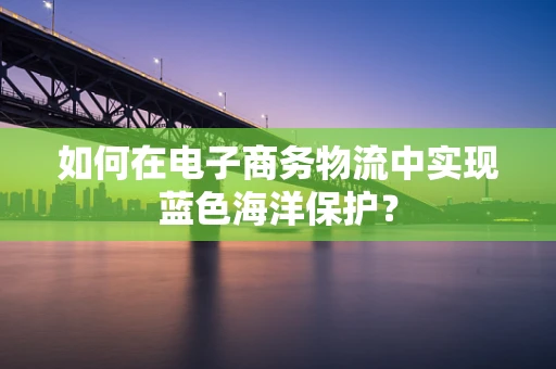 如何在电子商务物流中实现蓝色海洋保护？