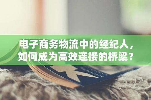 电子商务物流中的经纪人，如何成为高效连接的桥梁？