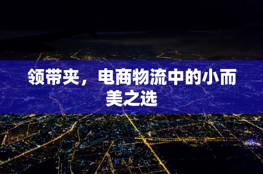 领带夹，电商物流中的小而美之选