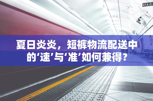夏日炎炎，短裤物流配送中的‘速’与‘准’如何兼得？