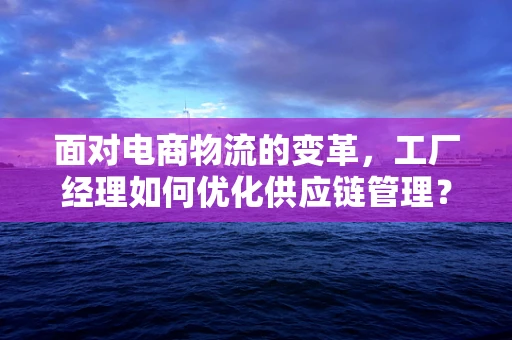面对电商物流的变革，工厂经理如何优化供应链管理？