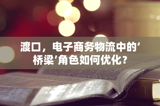 渡口，电子商务物流中的‘桥梁’角色如何优化？