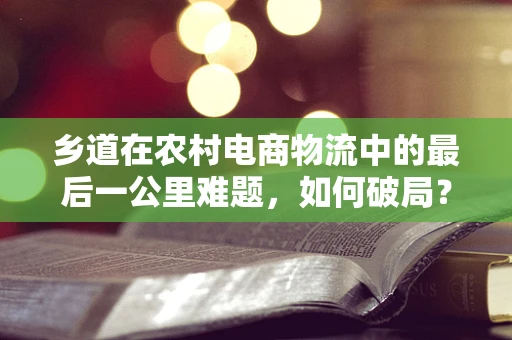 乡道在农村电商物流中的最后一公里难题，如何破局？