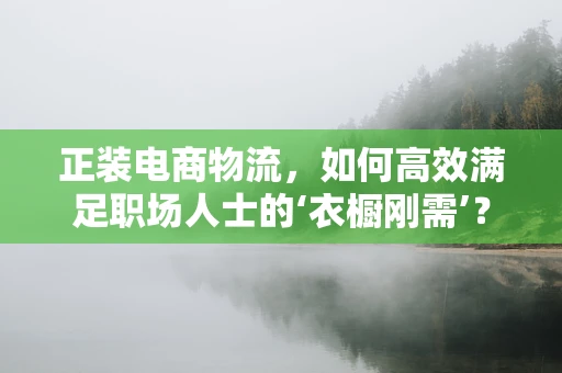 正装电商物流，如何高效满足职场人士的‘衣橱刚需’？