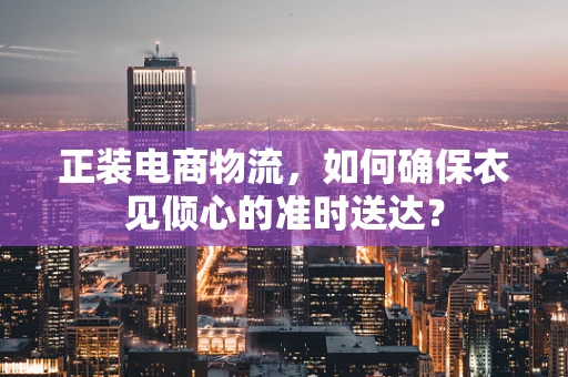 正装电商物流，如何确保衣见倾心的准时送达？