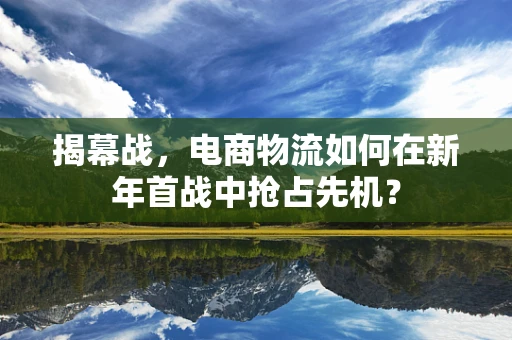 揭幕战，电商物流如何在新年首战中抢占先机？
